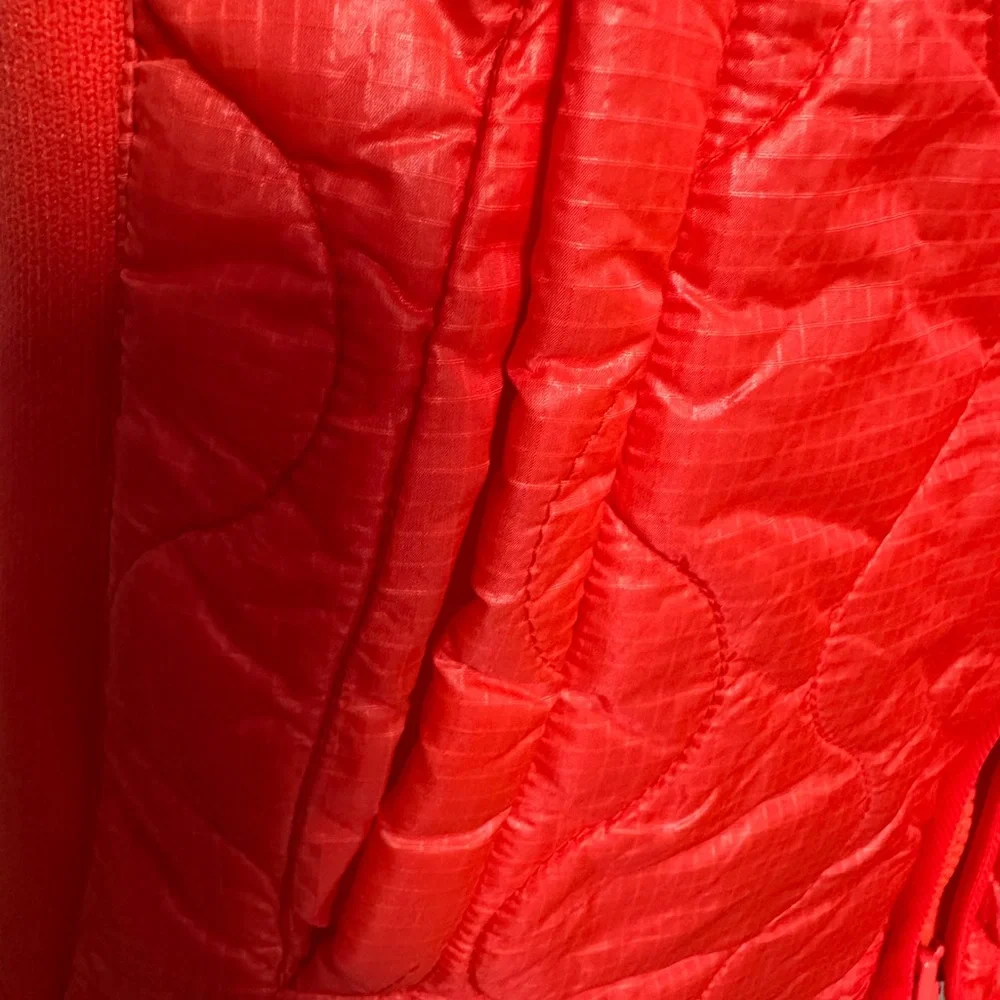 J. Crew Neon Orange Quilted Puffer Vest XS